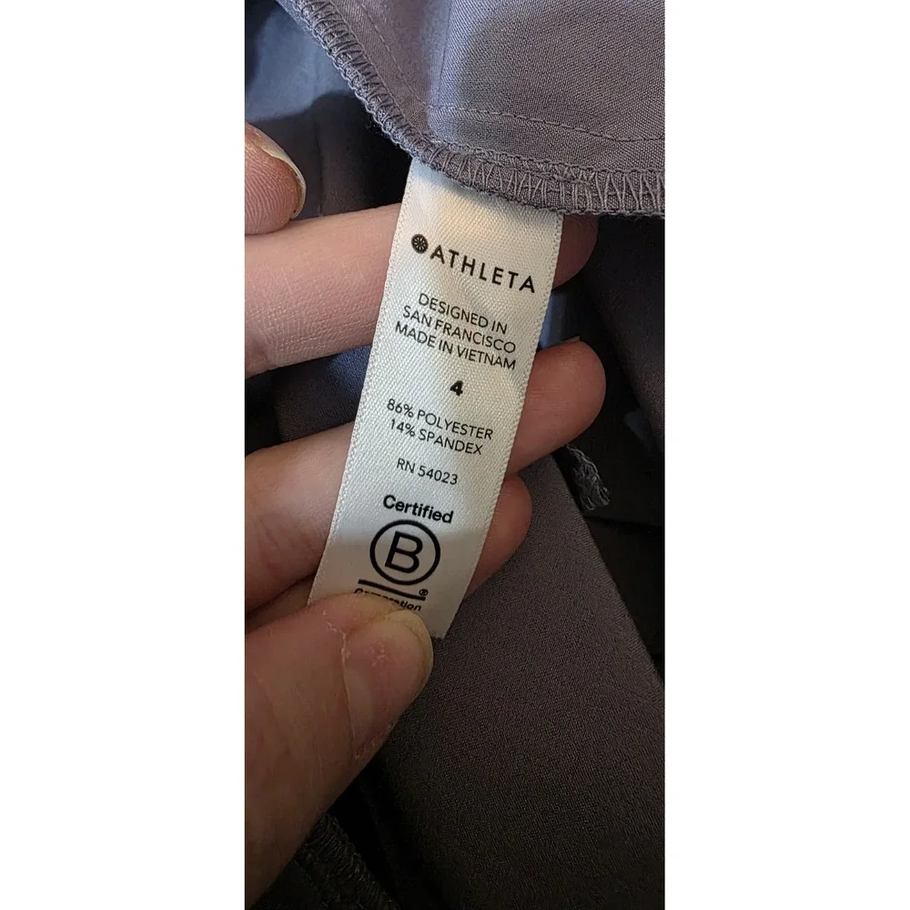 Athleta 4‎ Venture Bermuda Short Drawcord High Rise Pockets Tempest Violet NEW